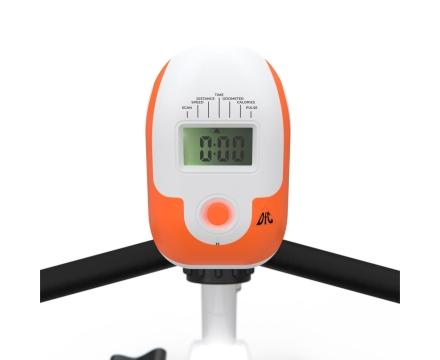 Велотренажер DFC B504RWO магнитный (белый корпус, оранжевая полоса)