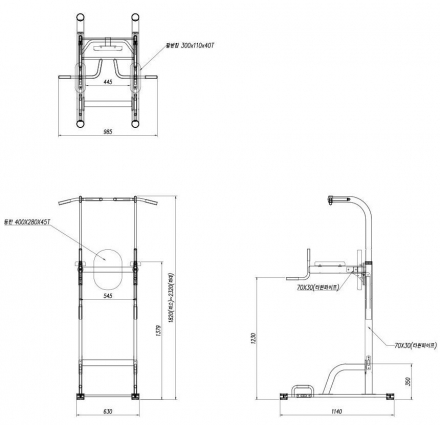 Турник-брусья DFC Power Tower Homegym G040