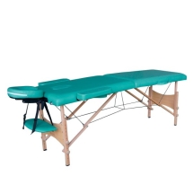 Массажный стол DFC NIRVANA, Optima, дерев. ножки, цвет зеленый (Green)
