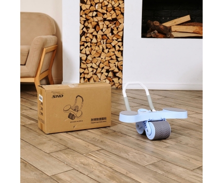 Тренажёр для пресса AB Roller SND голубой с ковриком 34 х 17 x 0.6 cм